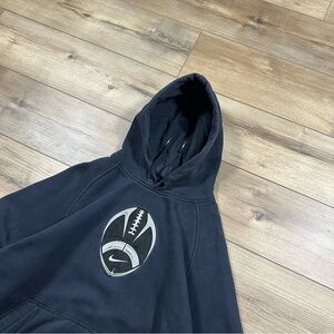 Vintage 2000’s Nike Black Embroidered Football Hoodie